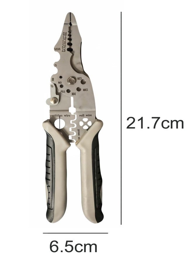 Dhrumino 9-in-1 Multi-Purpose Electrical Stripping Tool - Wire Stripper, Crimper & Cutter | Multifunctional Stainless Steel Wire Puller Plier for Electrical & DIY Use - Image 2